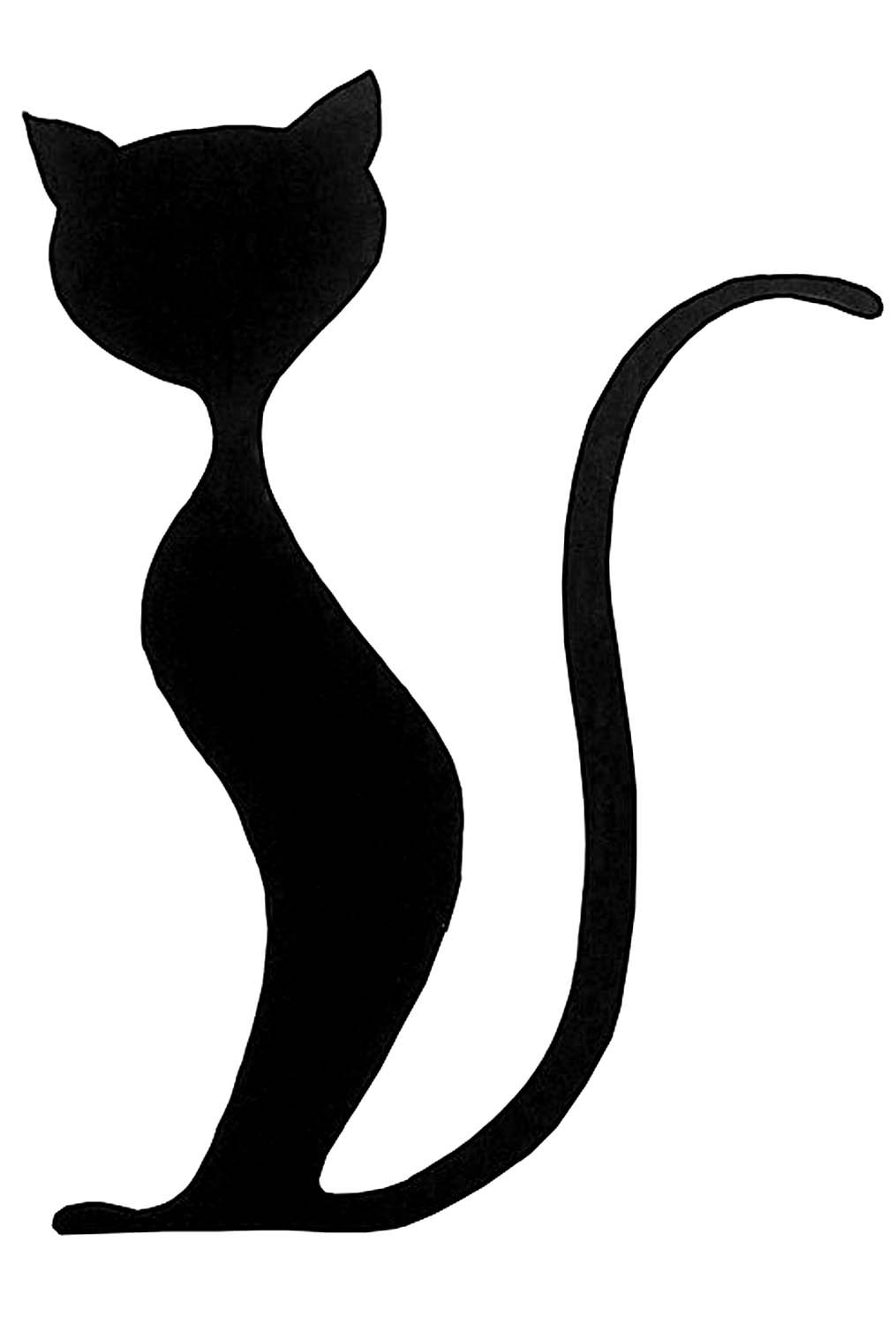 Силуэт кошки для аппликации