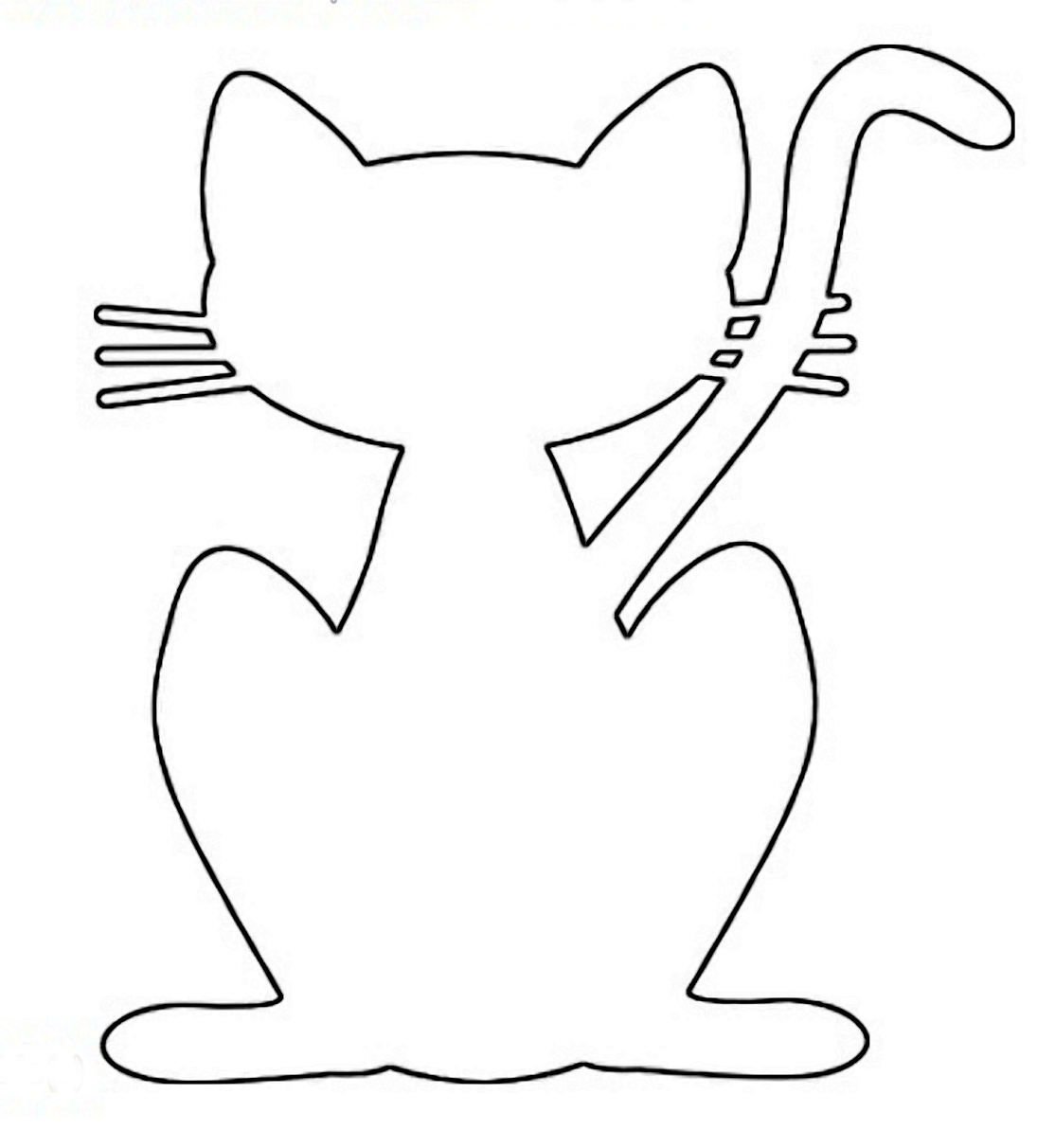 Трафарет кота для выпиливания лобзиком