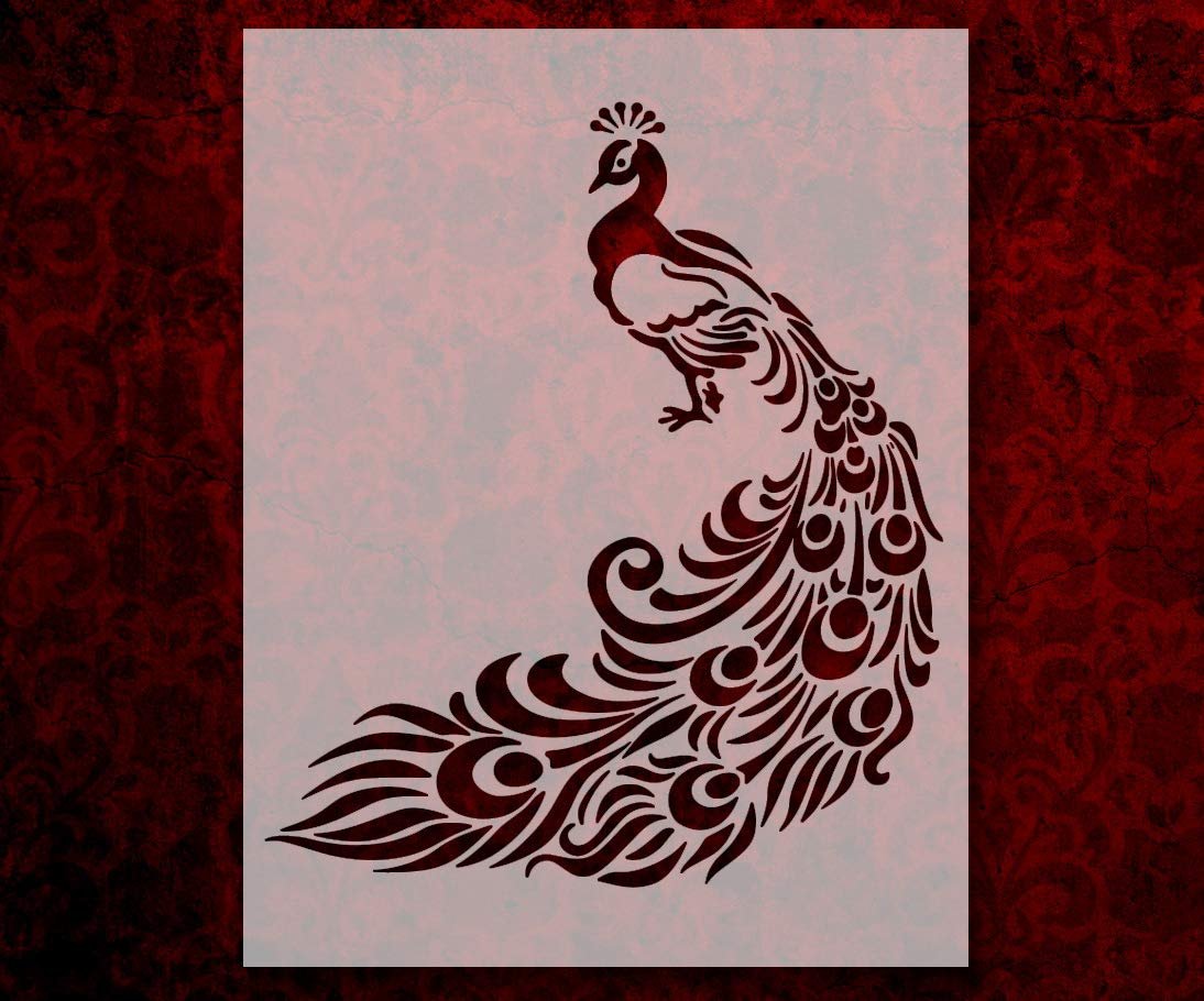 Трафарет павлина должно быть какой свет