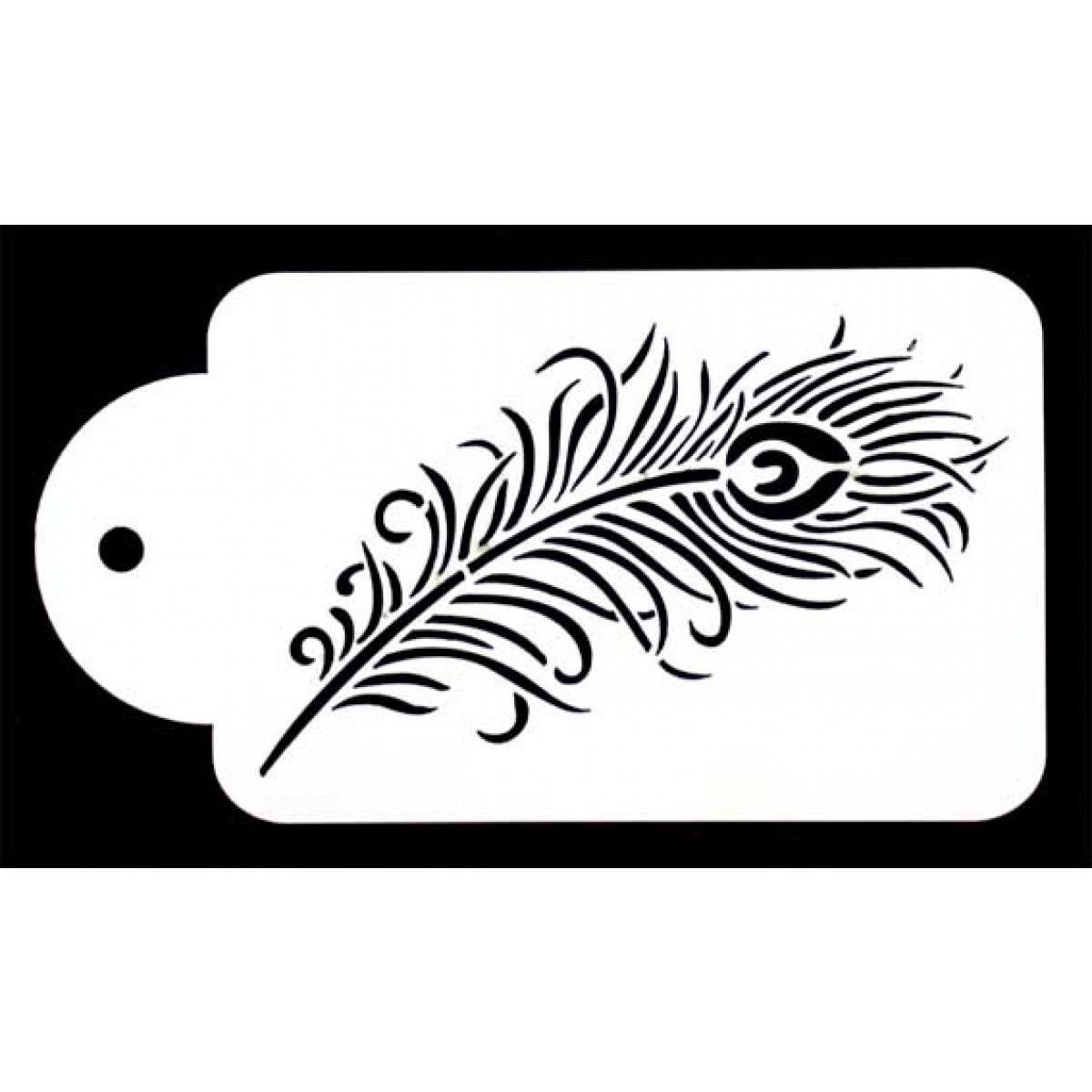 Трафарет перо из шоколада