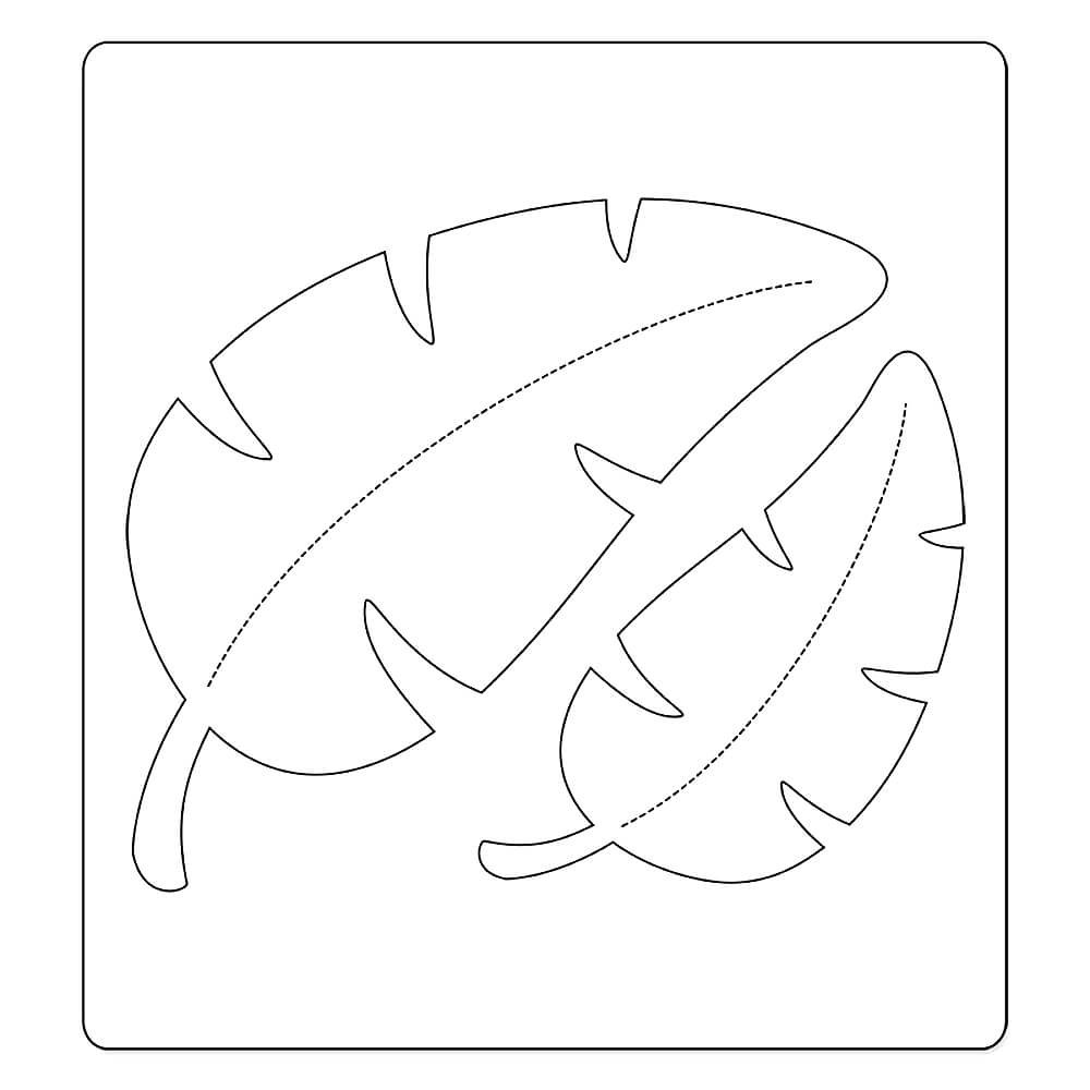 Тропические листья трафарет