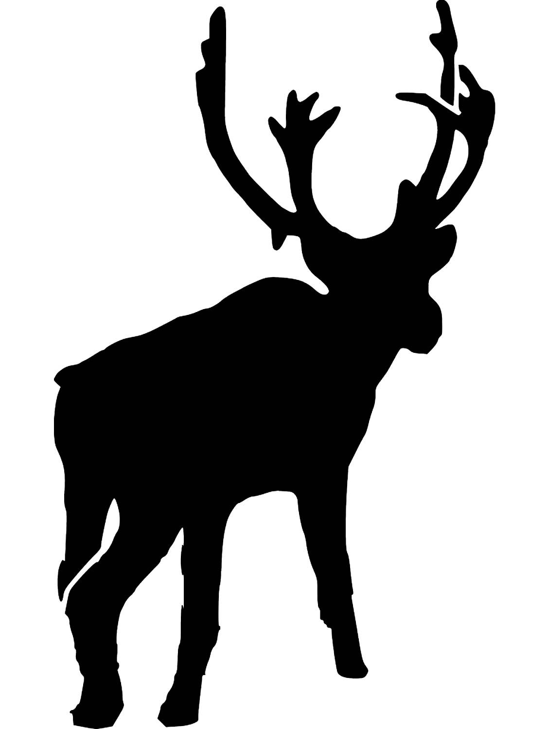 Олень на стену трафарет