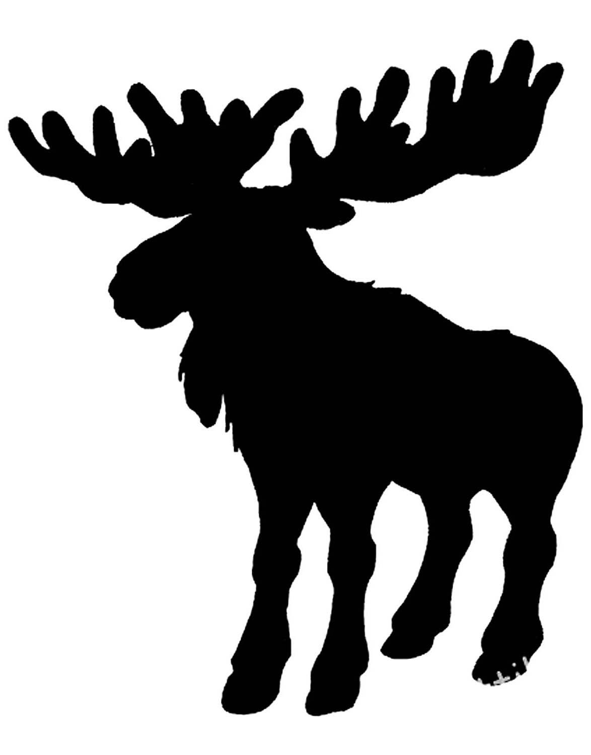 Силуэт лося для детей