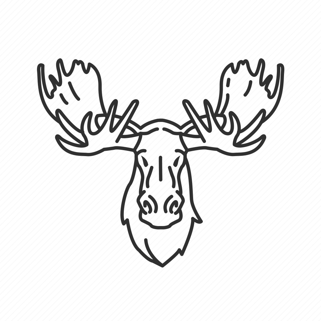 Стилизованная голова лося