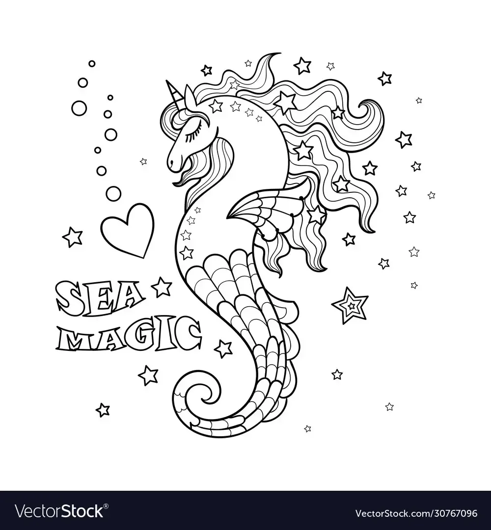 Единарогрусалка раскраска