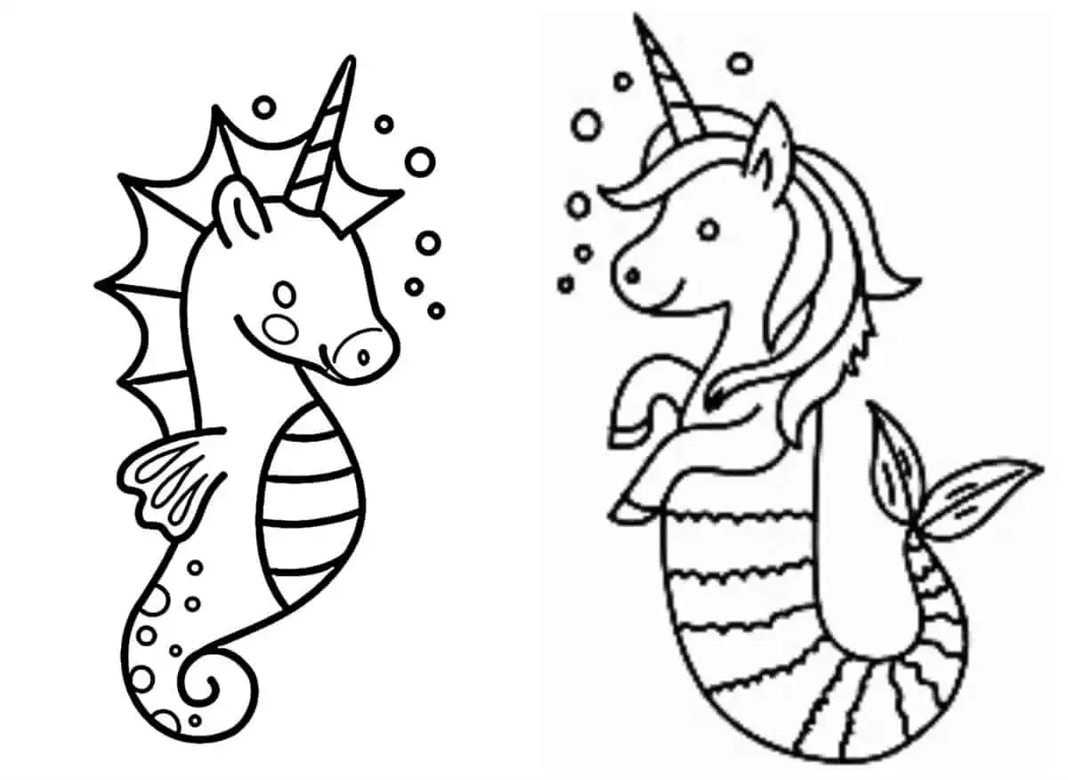 Раскраска Дельфин и Русалка