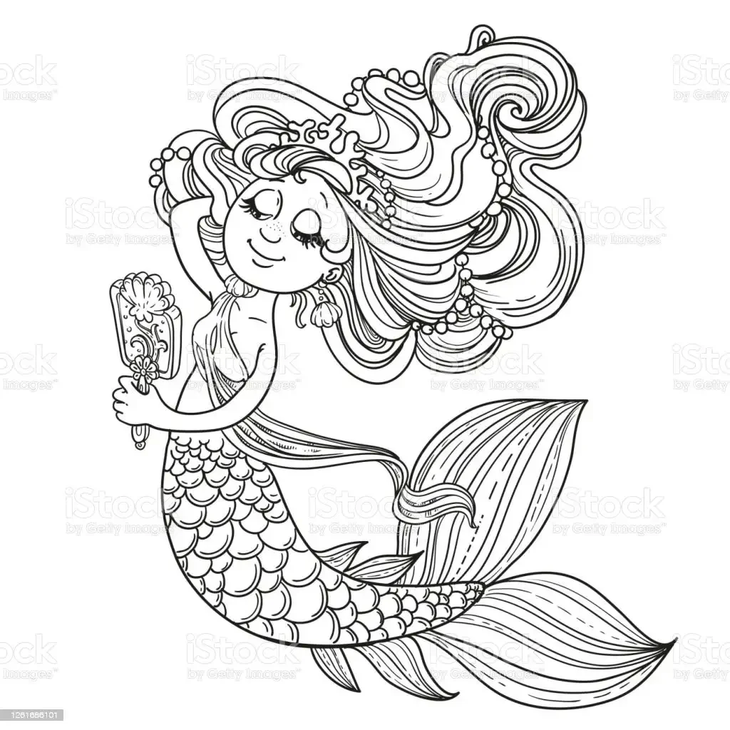 Раскраски для девочек Русалочка Единорог