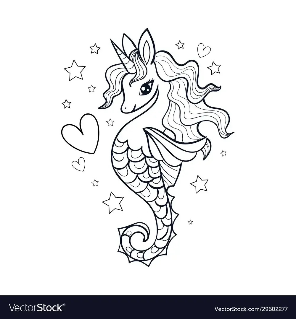 Раскраска рыбка принцесса