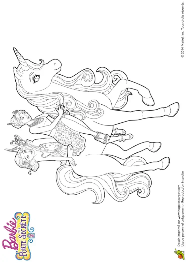 Раскраска Русалка Единорог