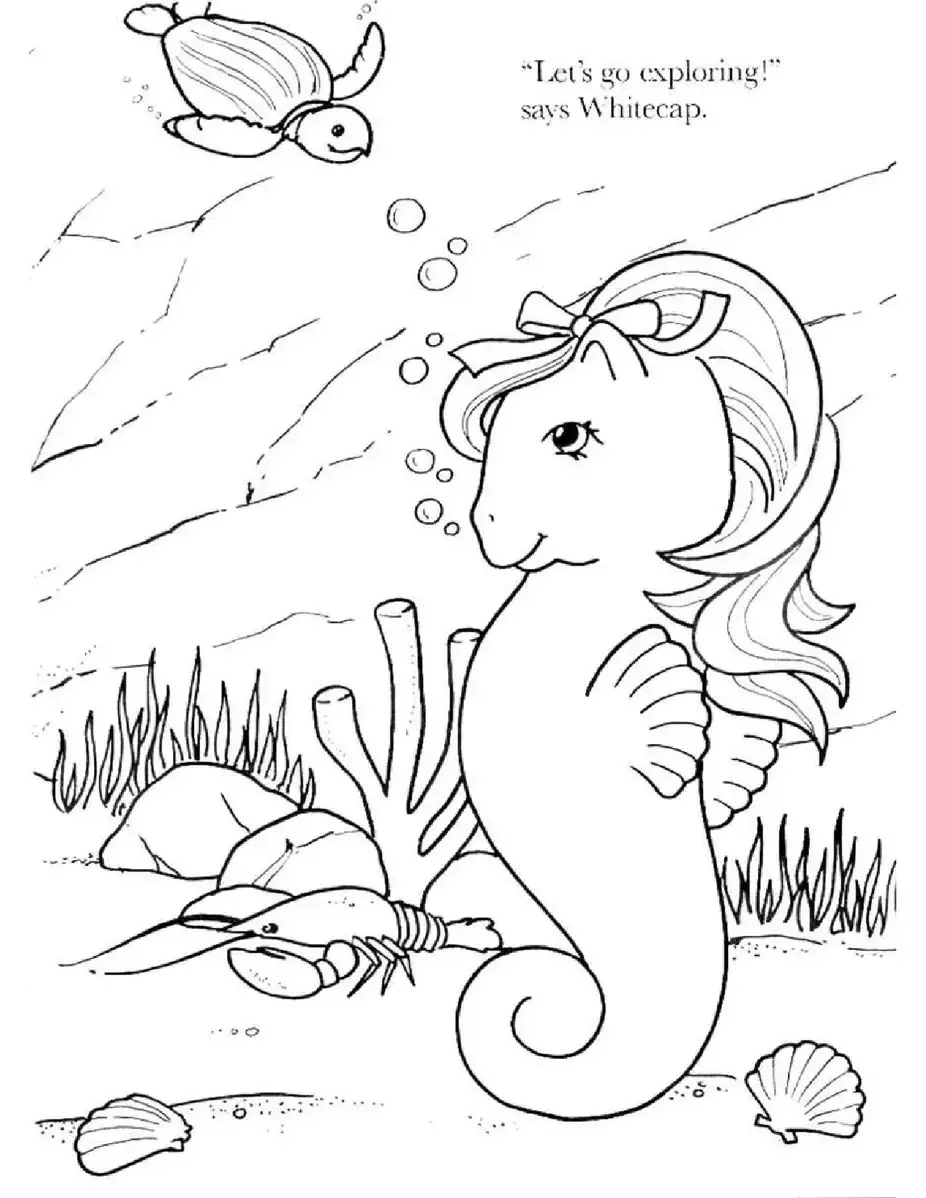 Раскраска Единорожка Русалка