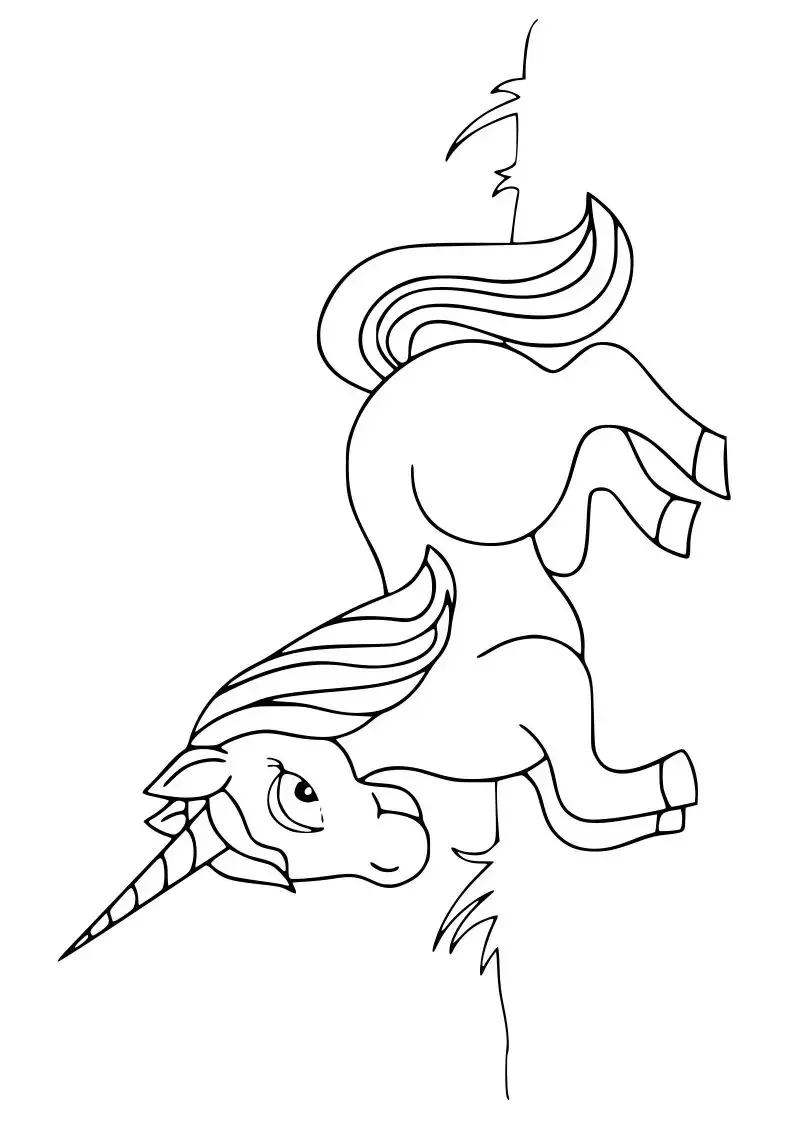 Раскраска Русалка Единорог