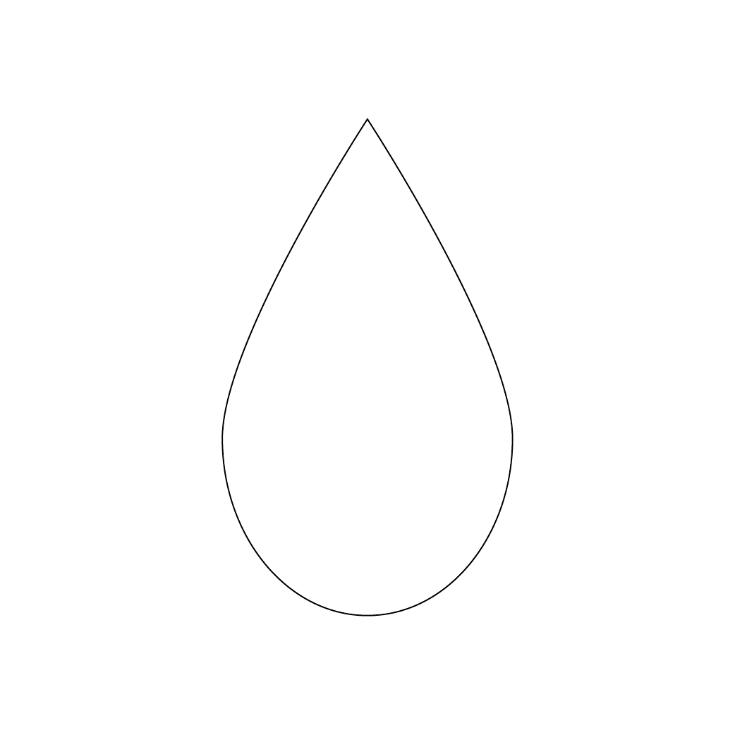 Трафарет капельки для вырезания