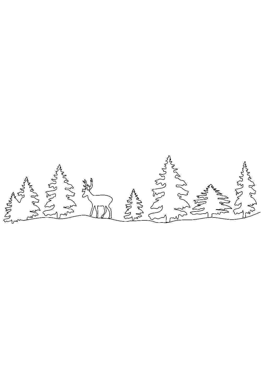 Новогодние пейзажи на окна