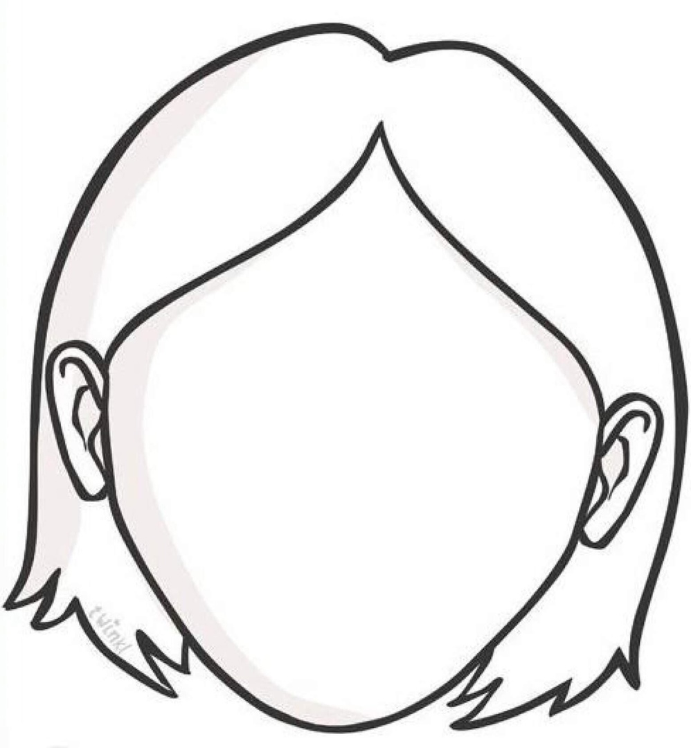 Макет лица для рисования