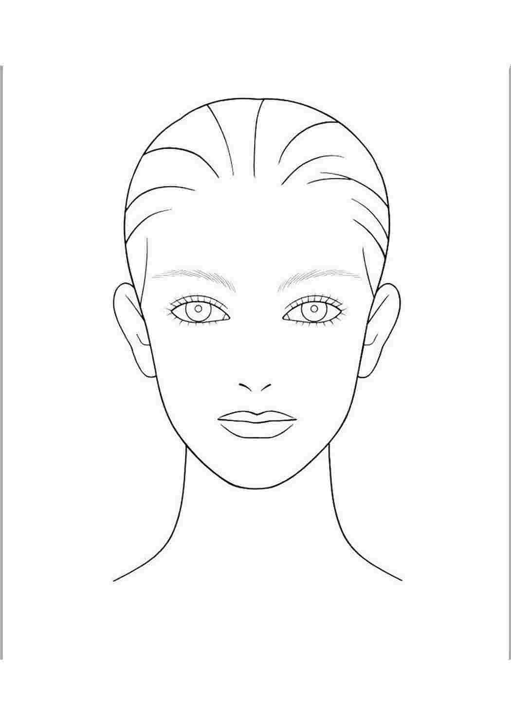 Эскиз женского лица в профиль