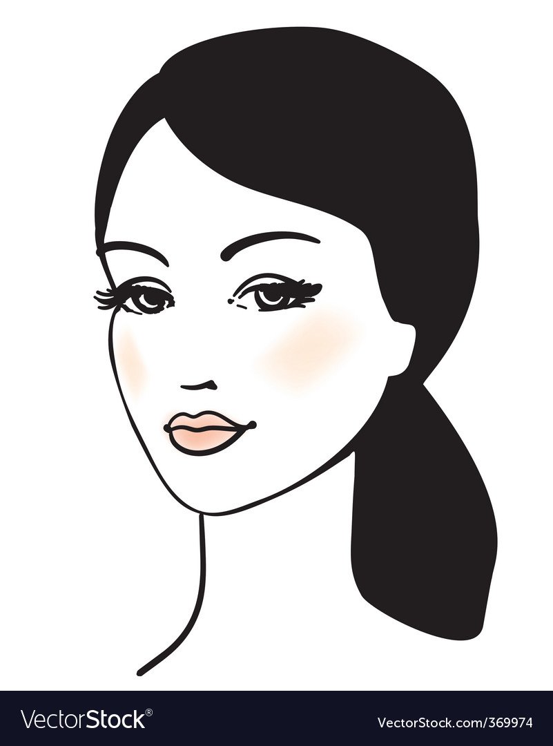 Силуэт женского лица в профиль