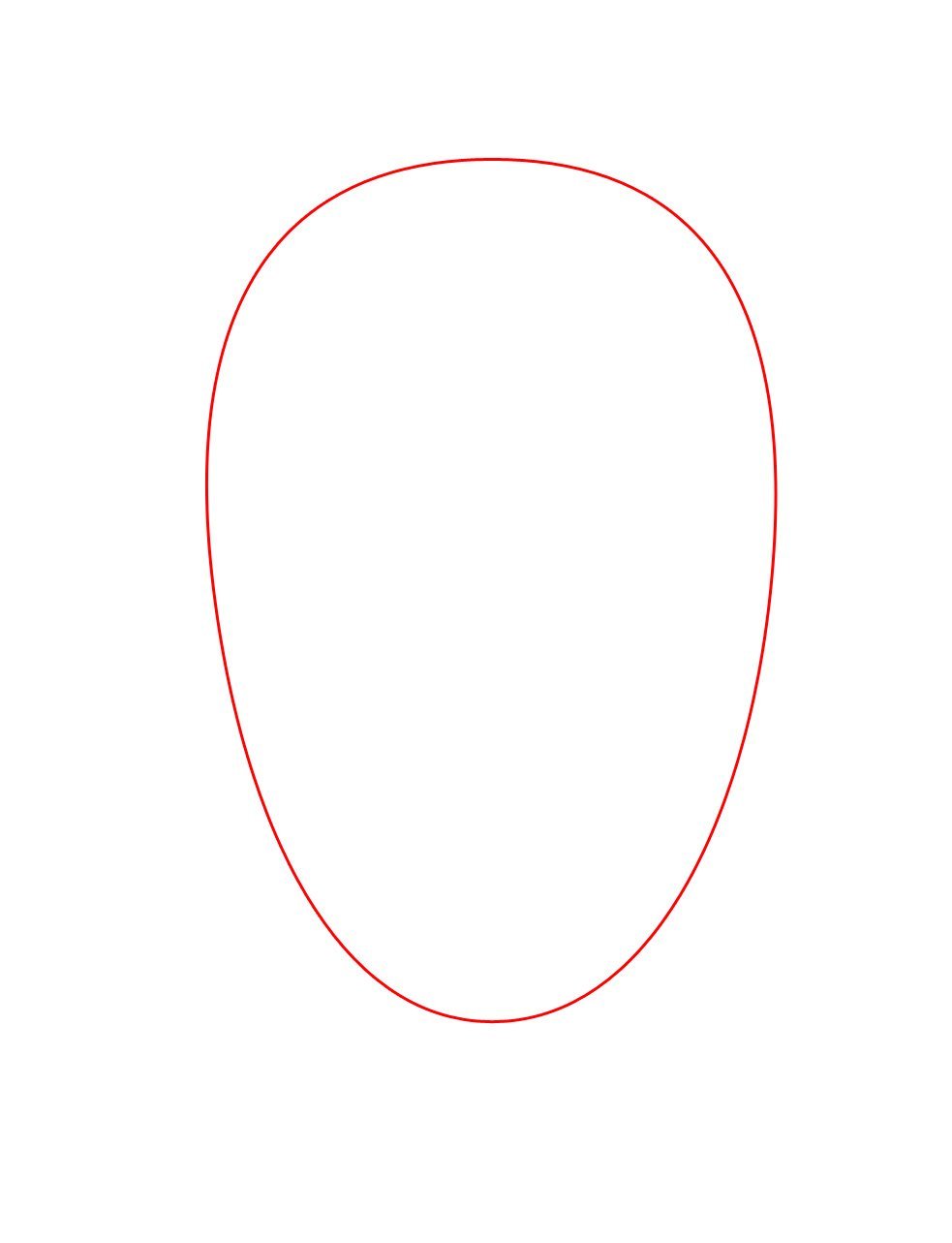 Овал лица для рисования