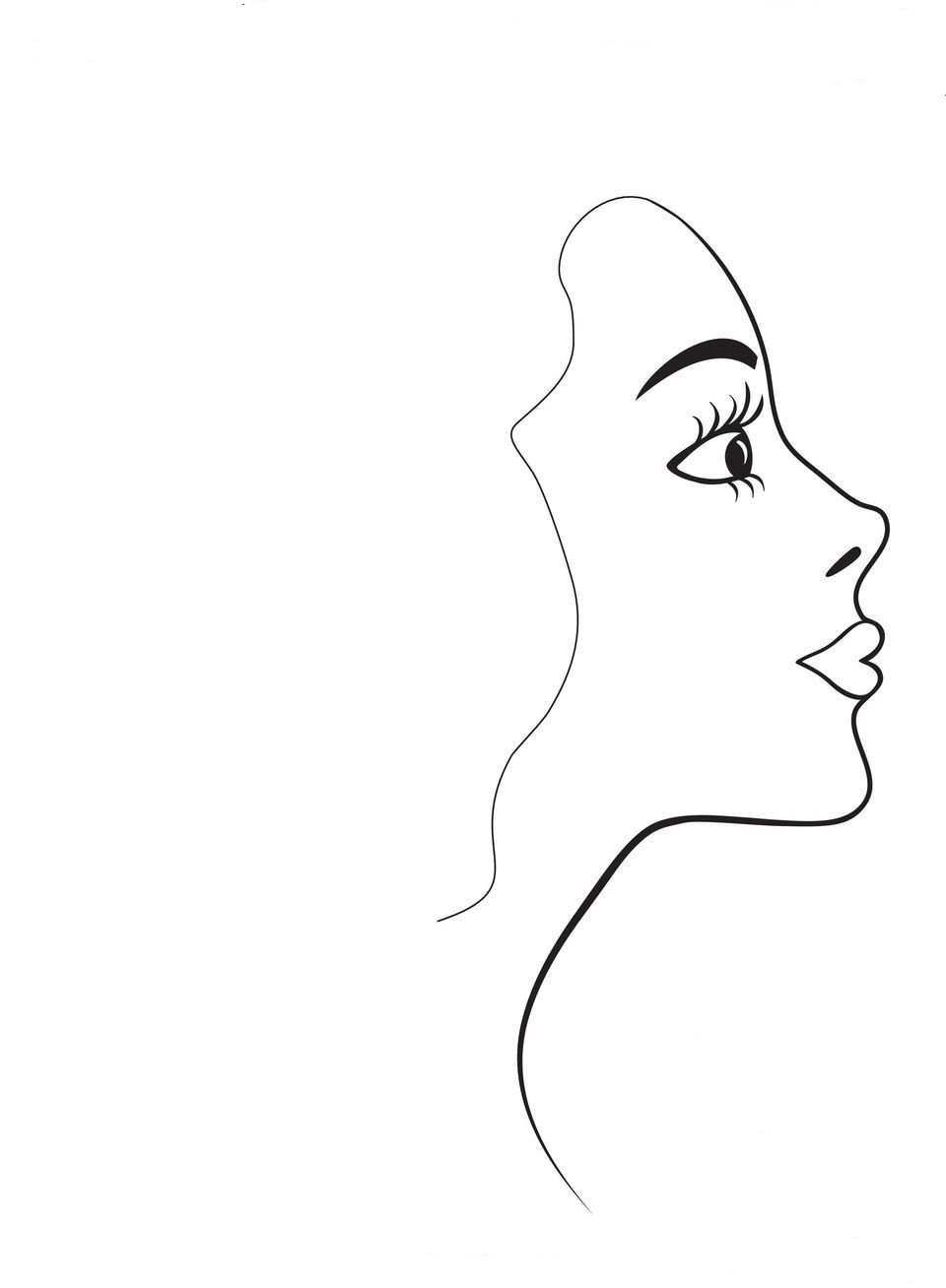 Контур лица для рисования