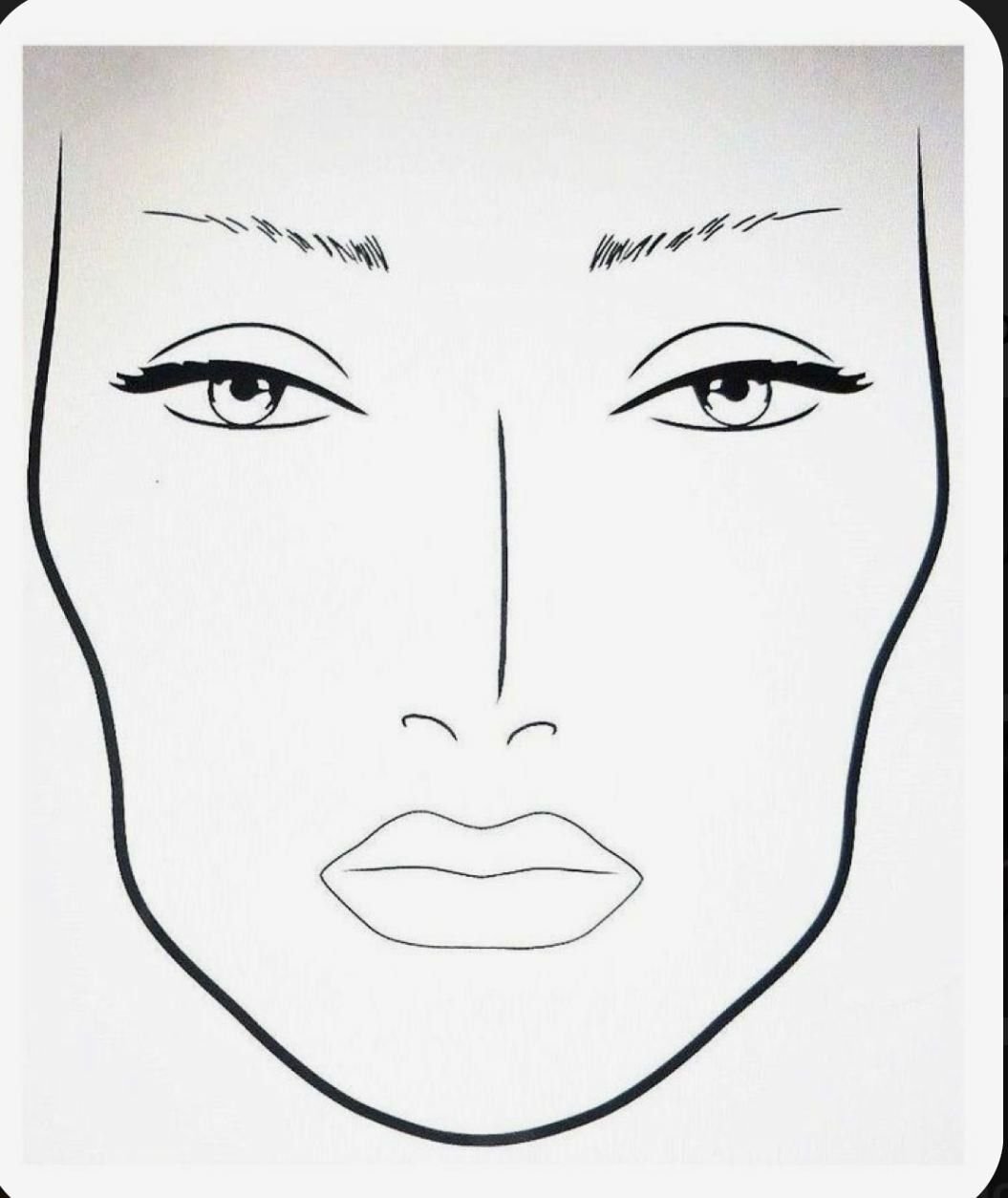 Контур лица женщины