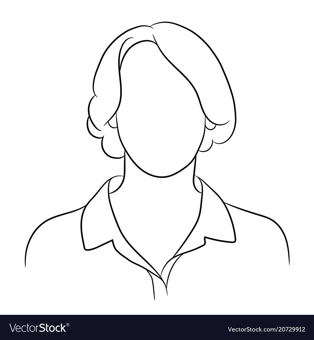 Очертания лица женщины