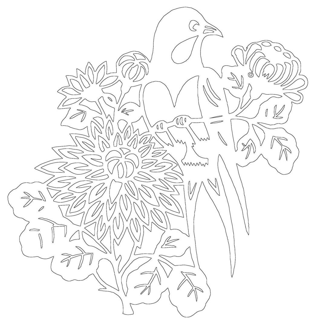 Цветы для вырезания на окна