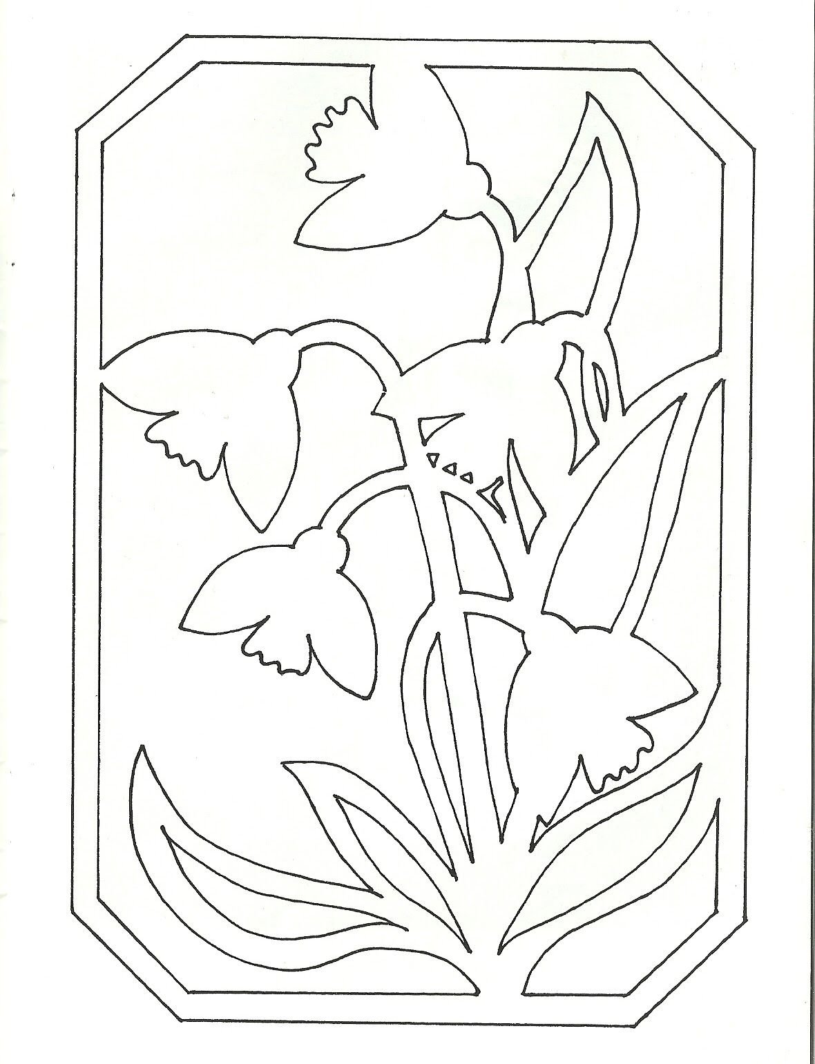 Трафарет "цветы"