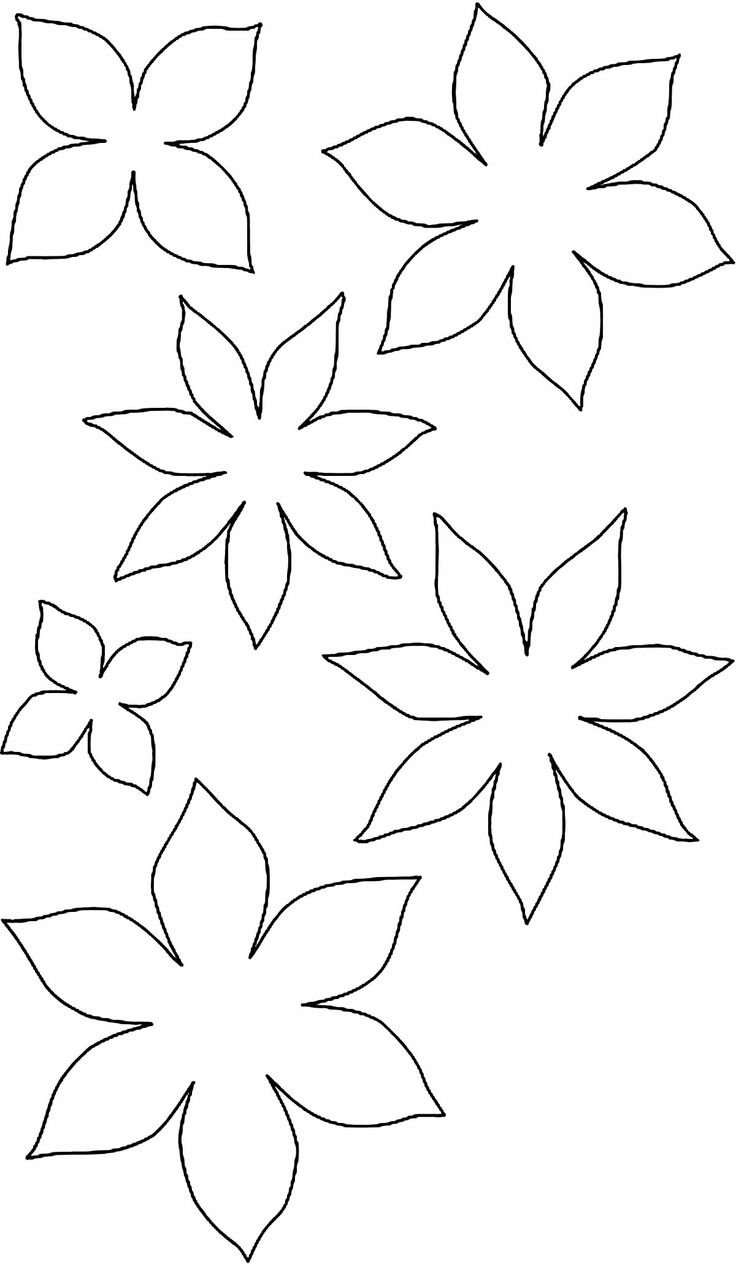 Ветка с цветами трафарет