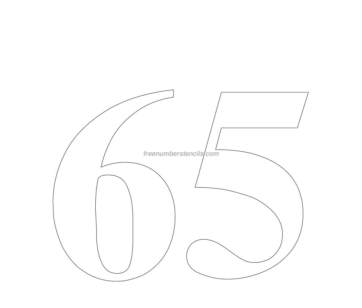 Трафарет 65 лет