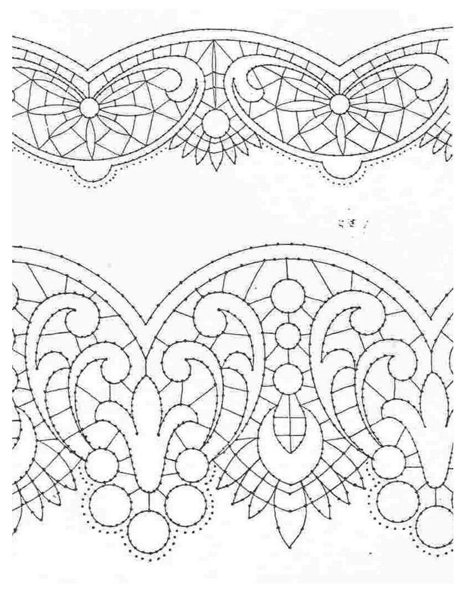 Точечная роспись трафареты кружево Ришелье