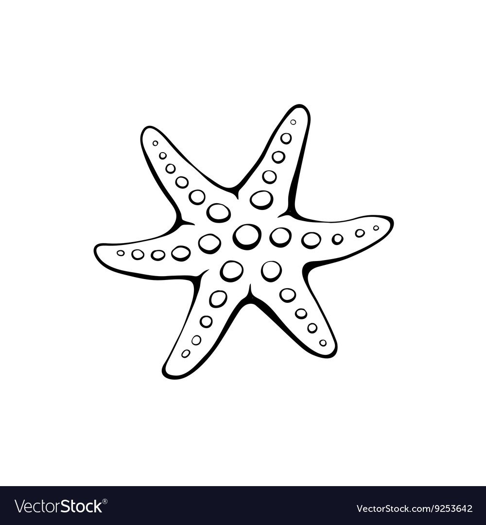 Морская Звездочка раскраска