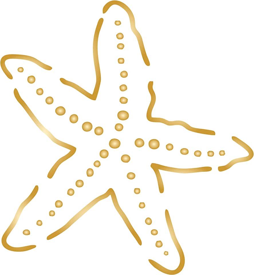 Морская звезда трафарет