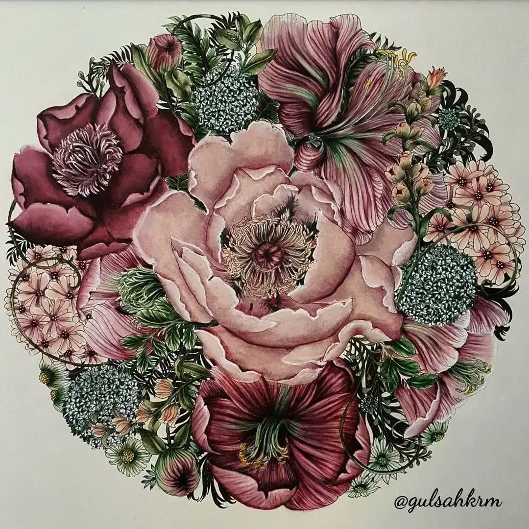 Цветы ручкой простые