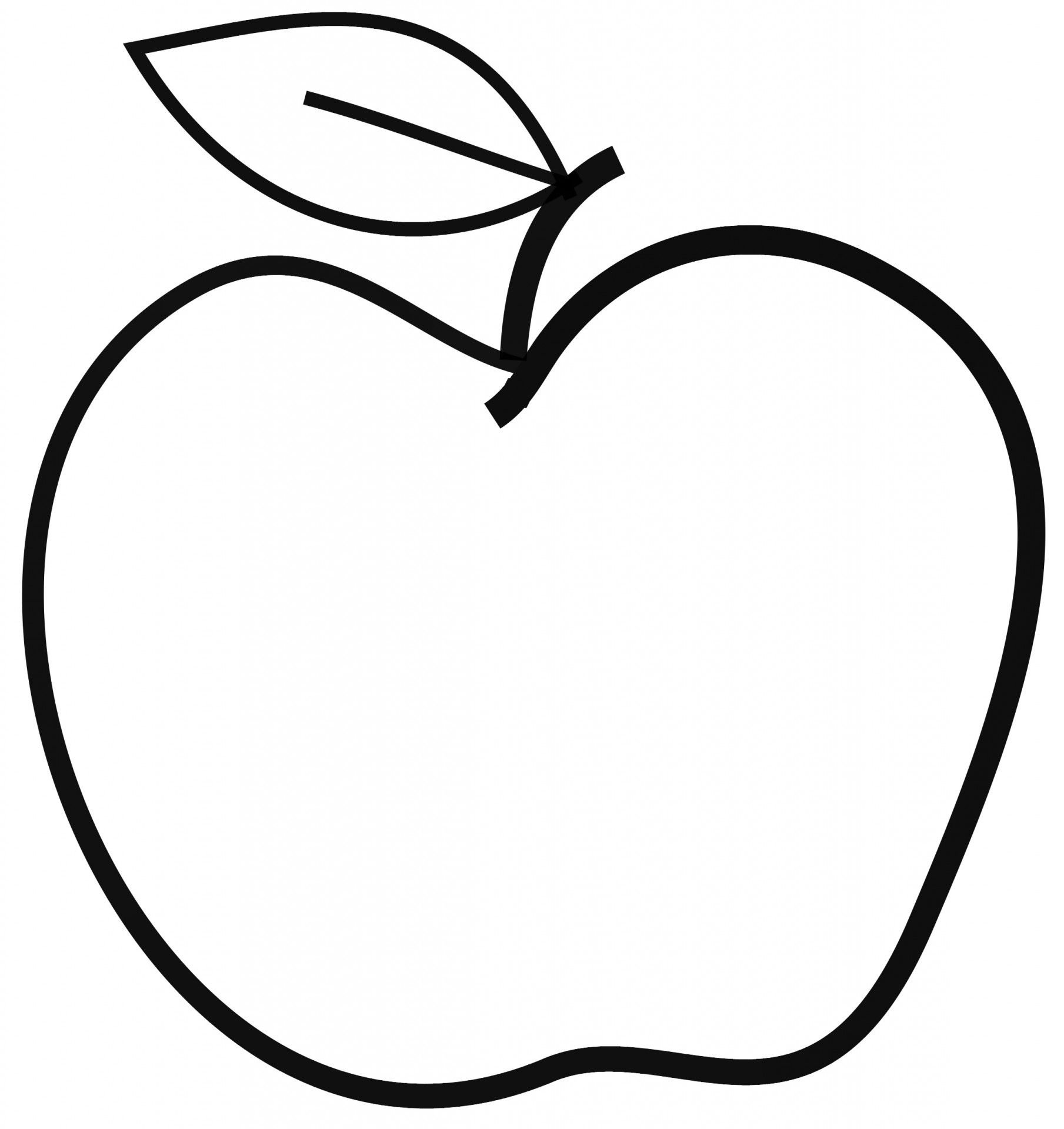 Картинка яблоко раскраска