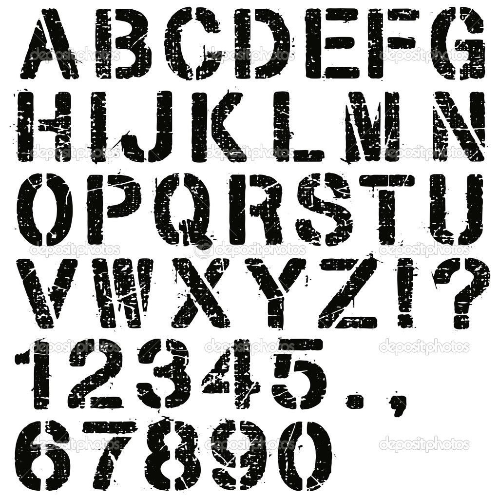 Трафареты в стиле лофт шрифты