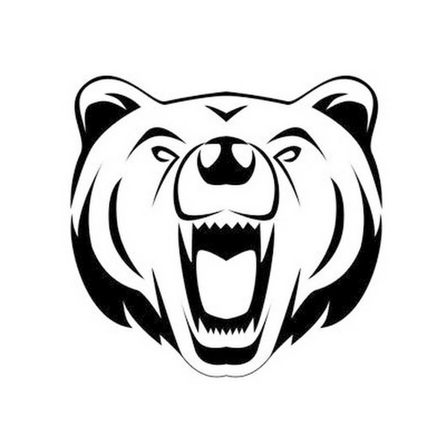 Силуэт морды медведя