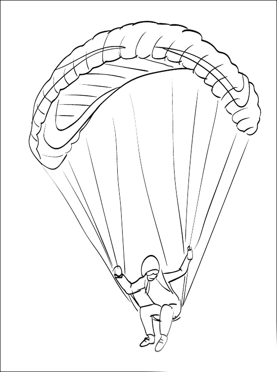 Парашют раскраска
