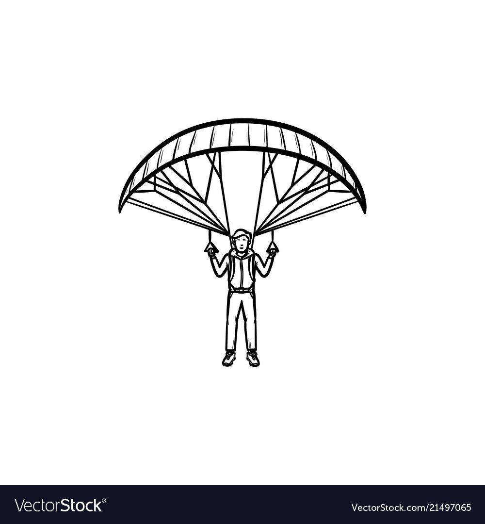 Трафарет парашюта для рисования