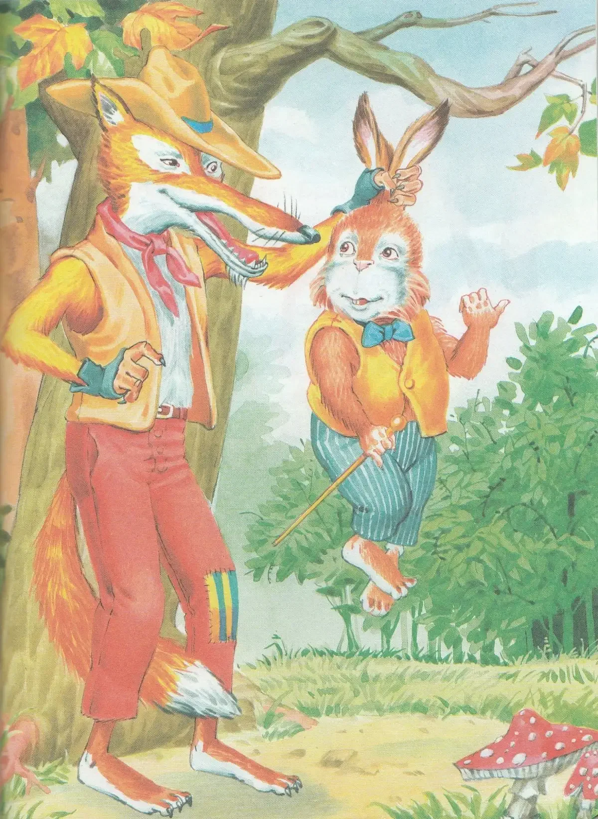 Раскраска антистресс для детей лиса