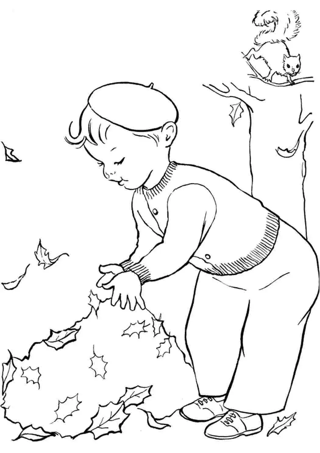 Осенние раскраски для мальчиков
