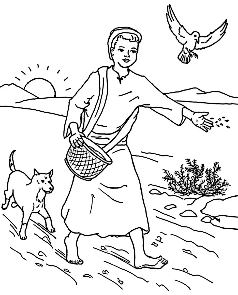 Раскраска Хлебороб для детей