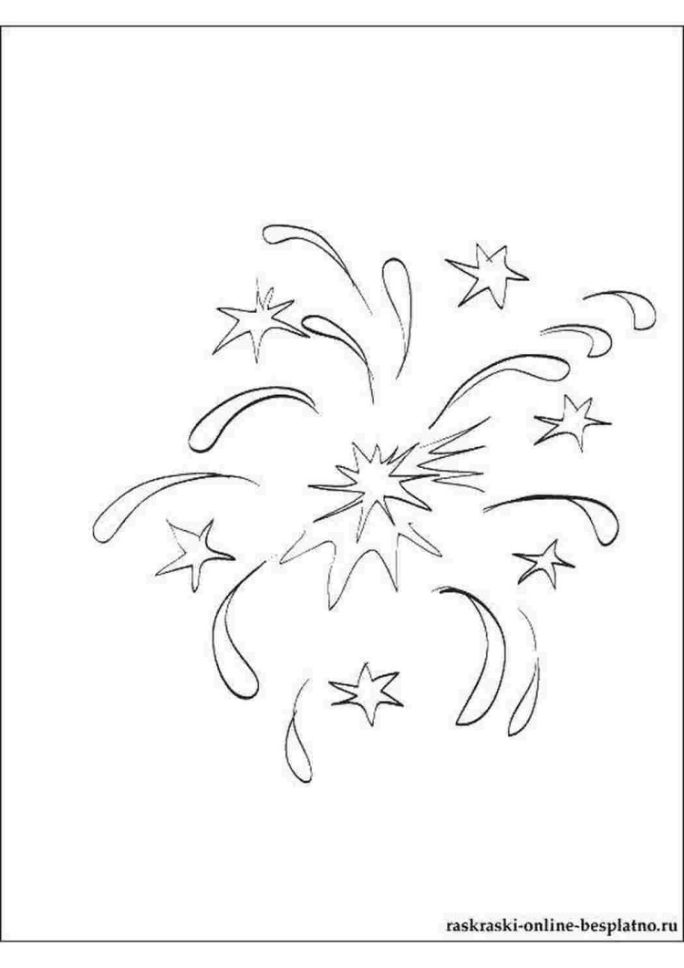 Трафареты для рисования салюта для детей