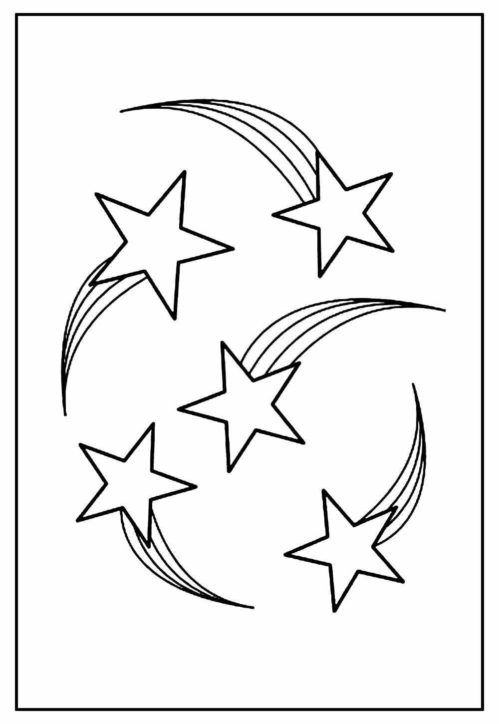 Падающая звезда раскраска