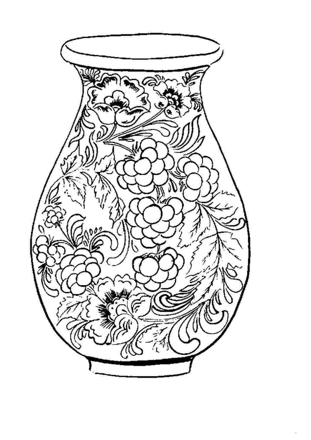 Разукрашка посуда Гжель