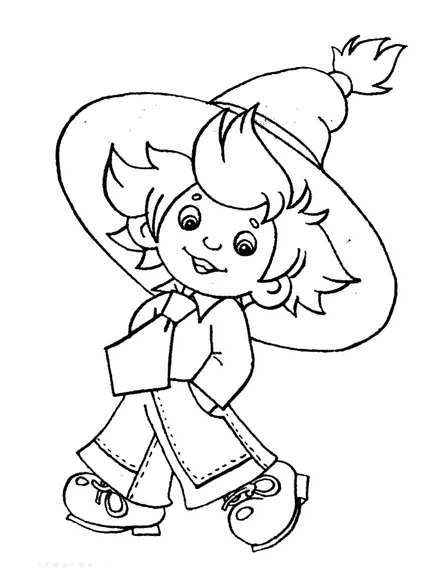 Незнайка трафарет