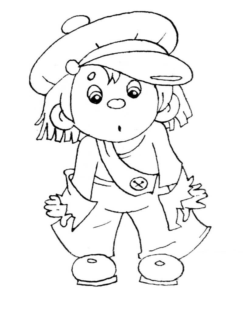 Незнайка на Луне разукрашка