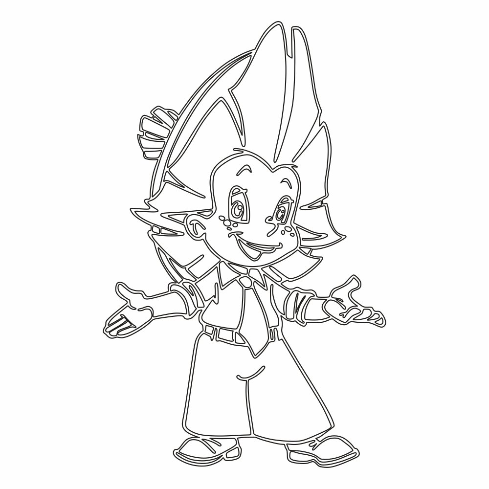 Раскраски для детей космос Незнайка