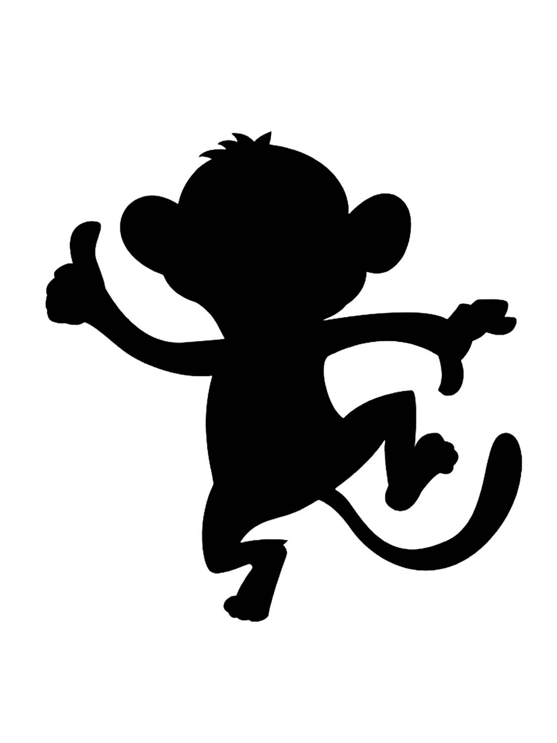 Трафарет обезьянки для вырезания