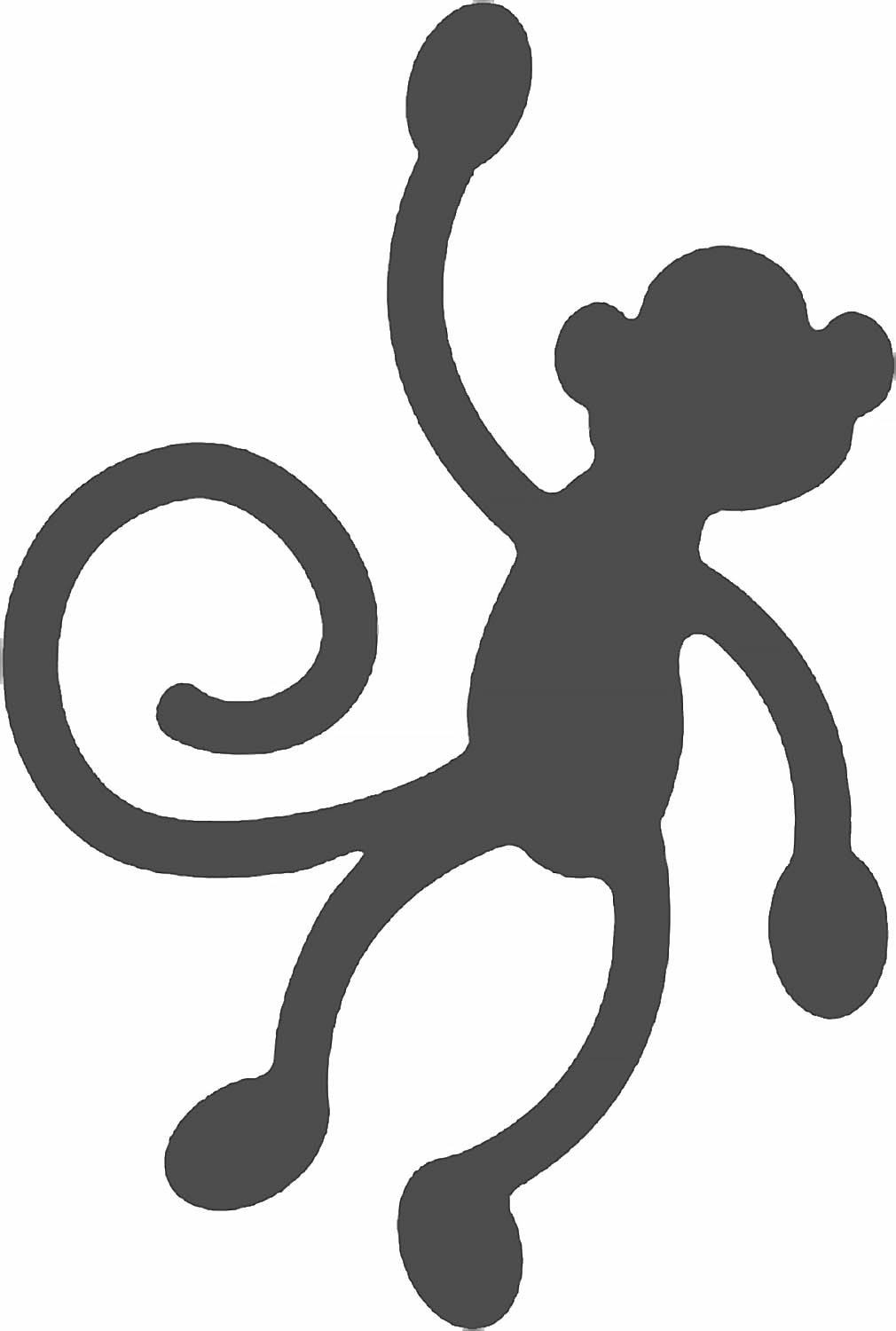 Обезьянка контур