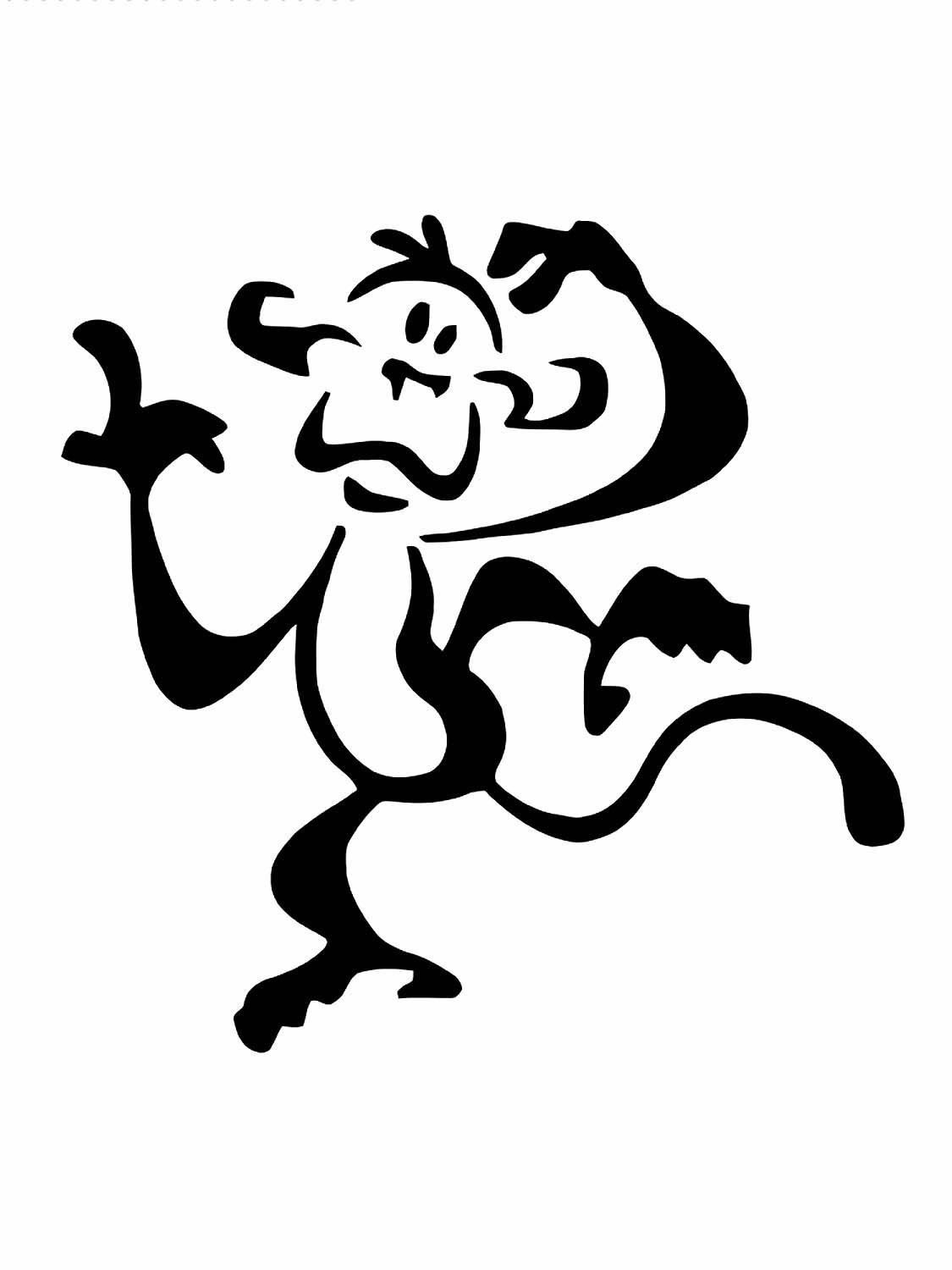 Мартышка трафарет