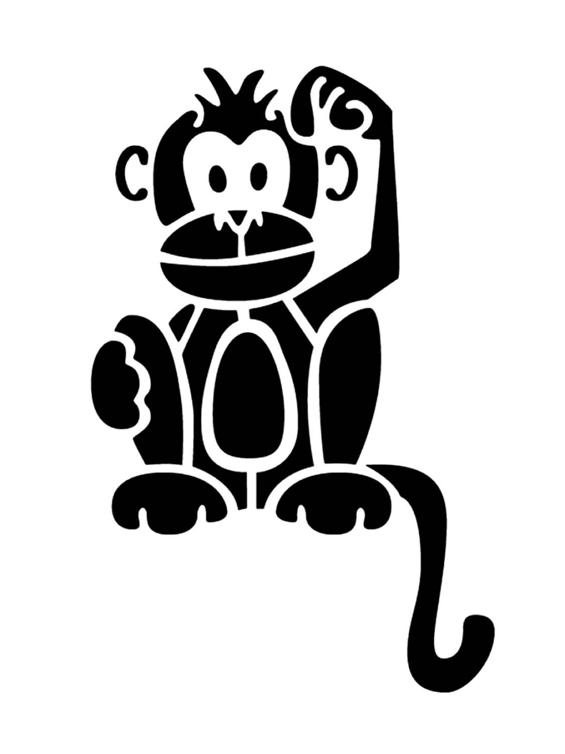 Трафарет обезьяны